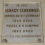Tablica epitafijna Ignacego Łebkowskiego.