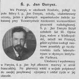 Nekrolog J.K. Danysza.